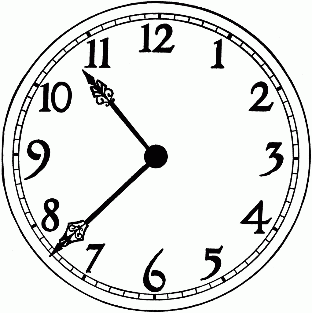 Analog Clock Face Template ClipArt Best