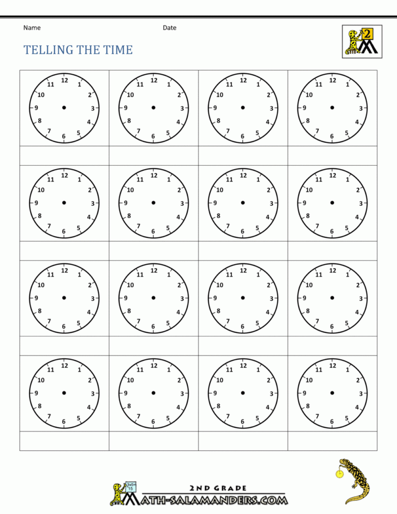 Analog Clock Worksheets Grade 2 Diy Worksheet Print This Free 