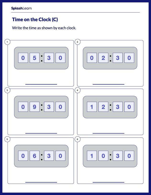 Analogue Digital Clock Worksheets Converting Time 12 Hour Digital 