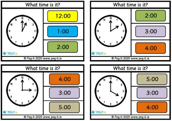 Analogue Digital Time Matching O Clock Peg IT