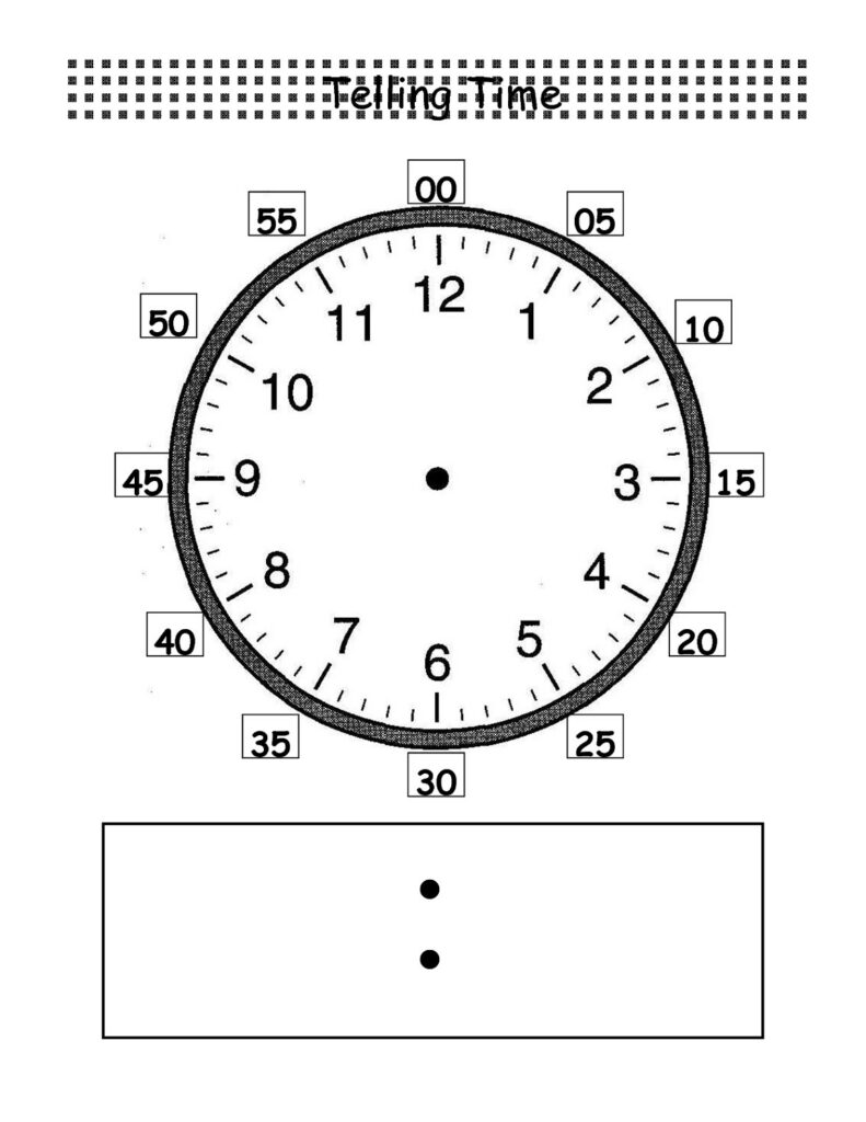 Blank Clock Faces Templates Activity Shelter