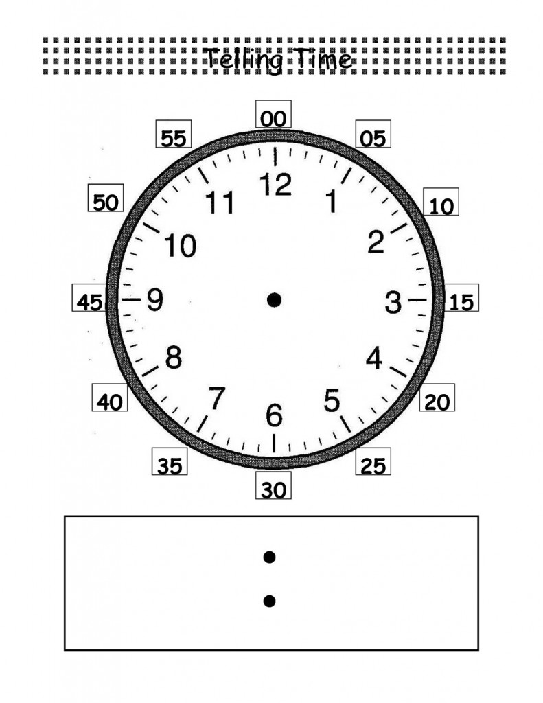 Blank Clock Worksheet To Print Activity Shelter