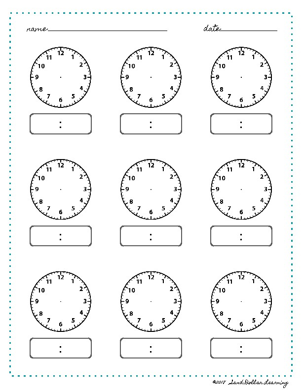 Blank Clock Worksheet To Print Activity Shelter Blank Clock Worksheet 