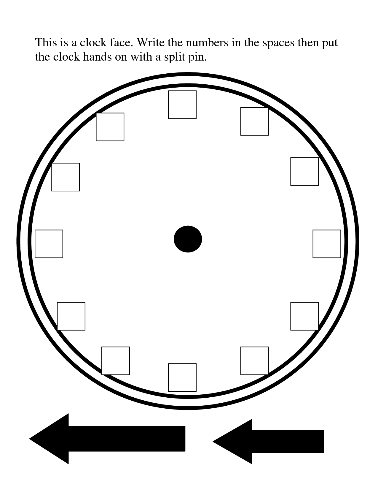 Clock Face Template Worksheets WorksheetsCity