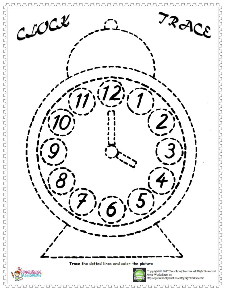 Clock Tracing Worksheet Name Tracing Generator Free