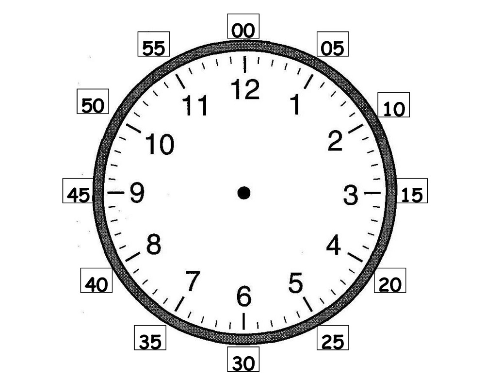 Analog Clock With Minutes Printable