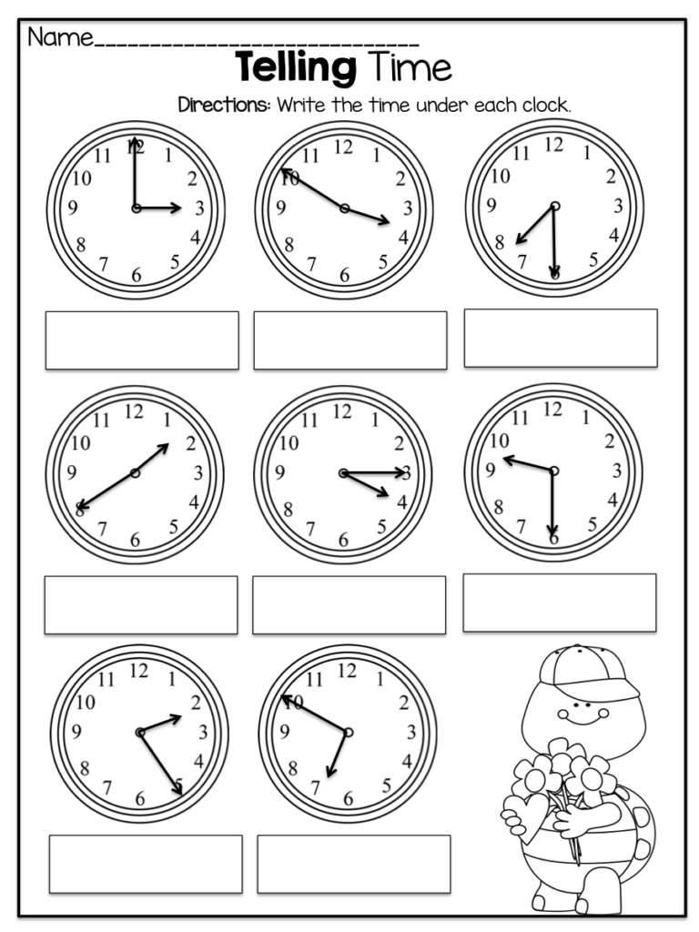 February NO PREP Packet Second Grade 2nd Grade Math Worksheets Time 