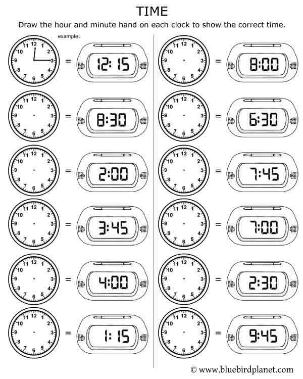 Free Printables For Kids 2nd Grade Math Worksheets Time Worksheets 