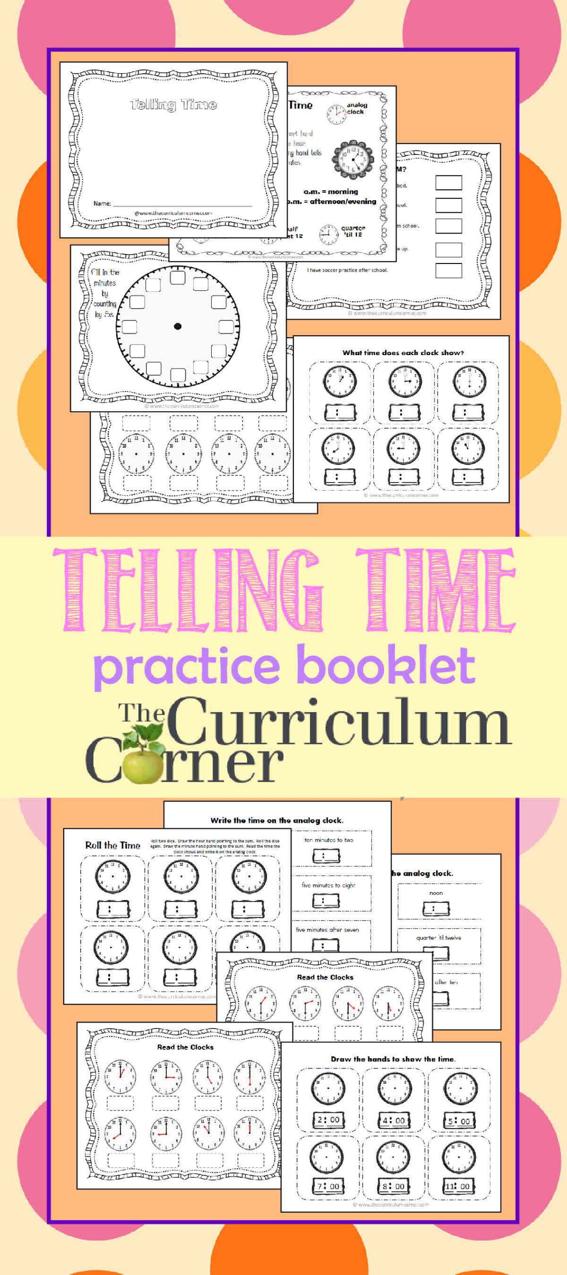 Telling The Time Booklet