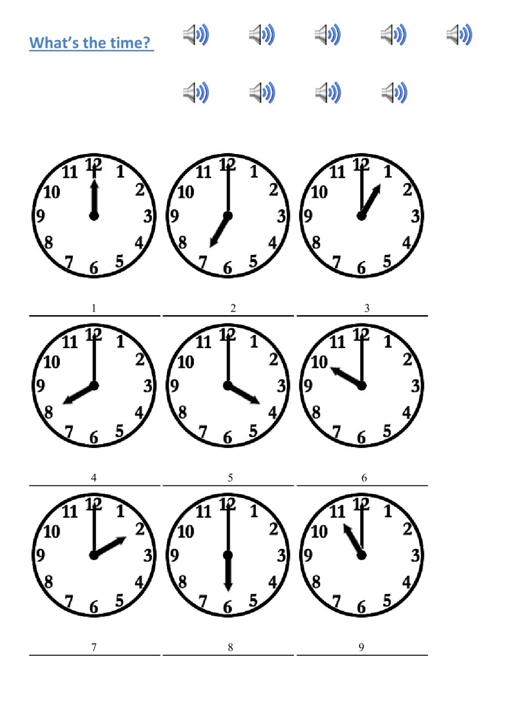 Clock Worksheet For Class 2