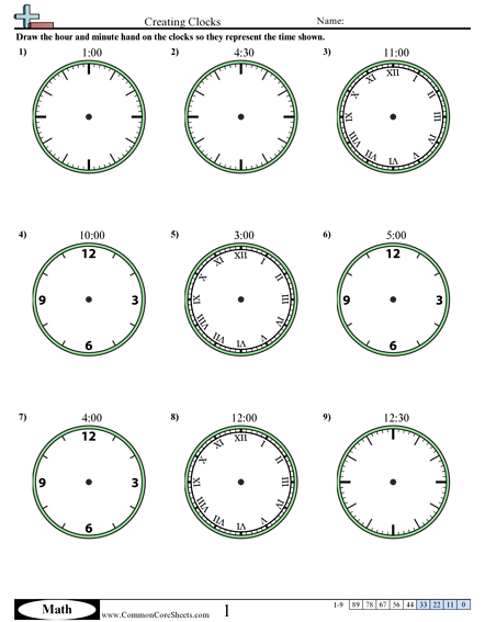 Grade 3 Telling Time Worksheet Read The Clock 1 Minute Intervals K5 