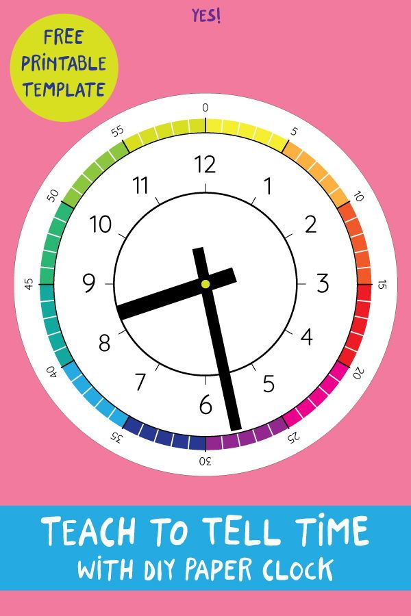 Learn About Time Printable Clock Template YES We Made This Learn 