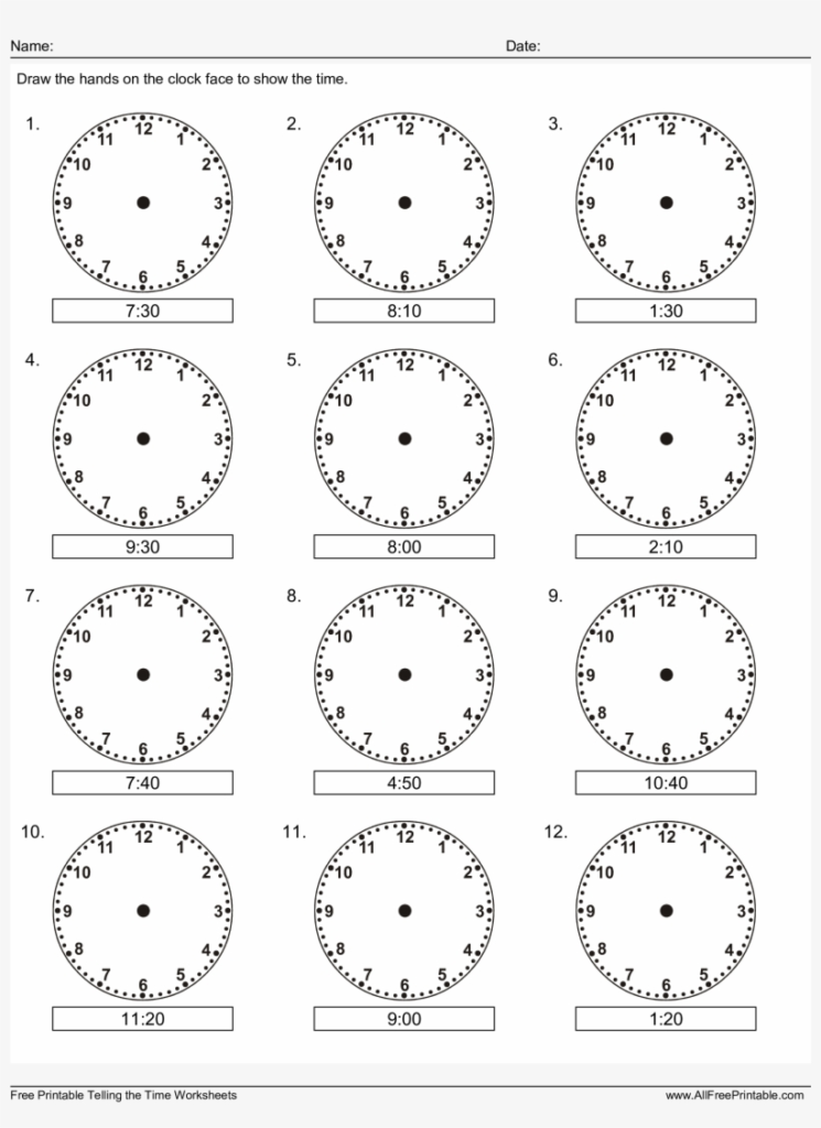 Learn How To Read The Clock For Kids Main Image Download Draw The 