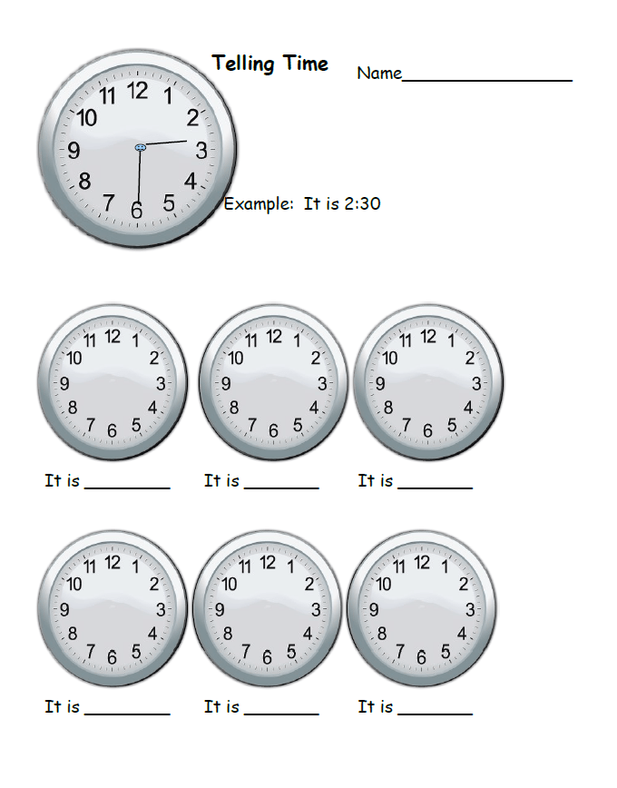 Learning To Tell Time Worksheets FREE Download And A Video Goes Along With 