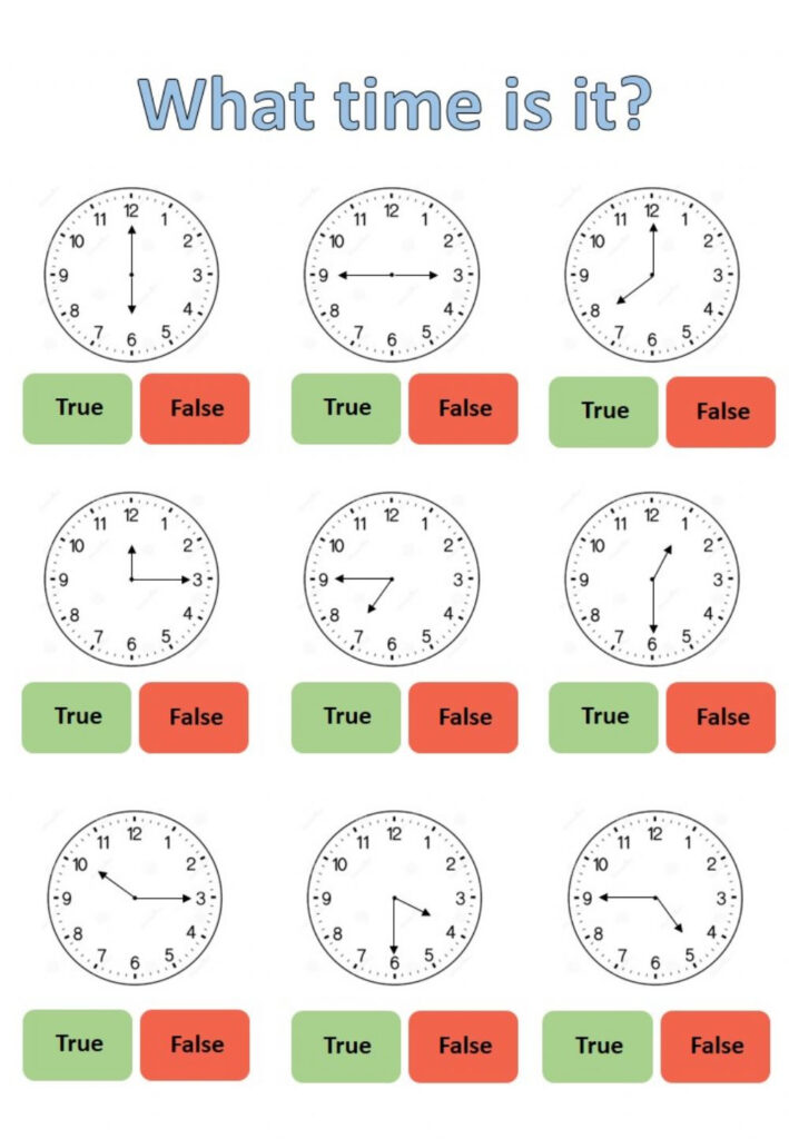 LISTENING Telling The Time 3 EP Worksheet