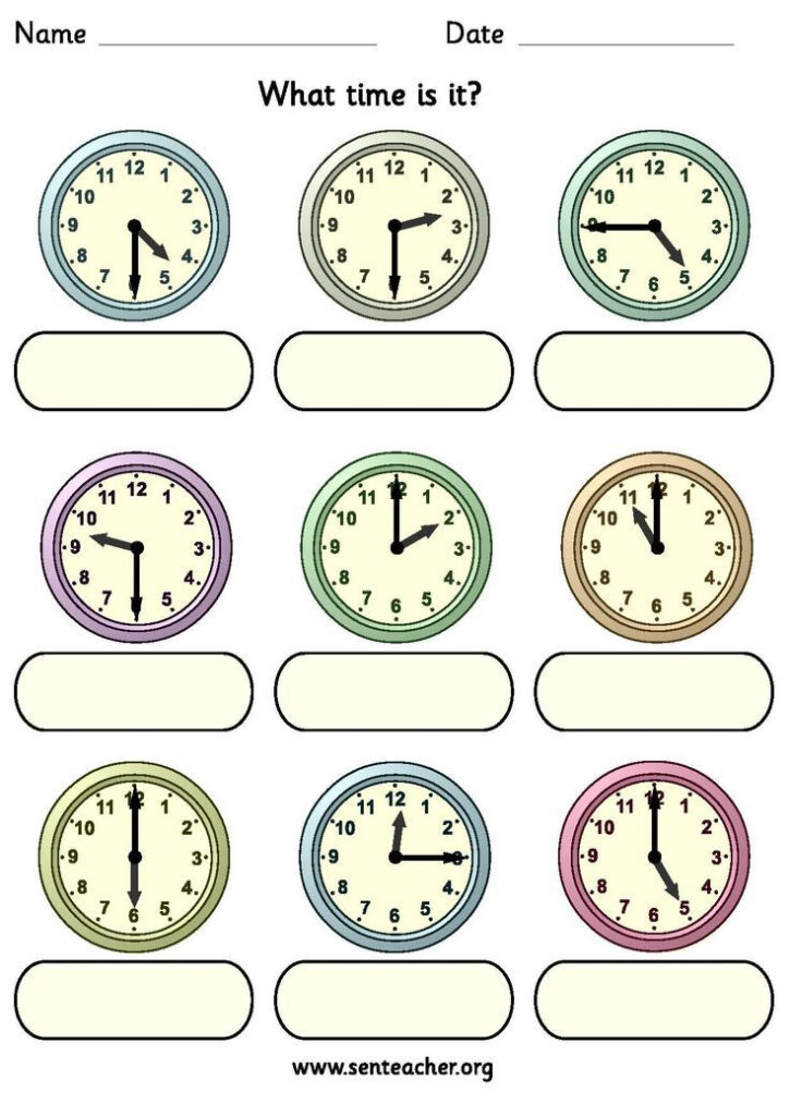 O clock Half Past And Quarter Past Worksheets Imagenes Educativas Matematicas Tercero De 