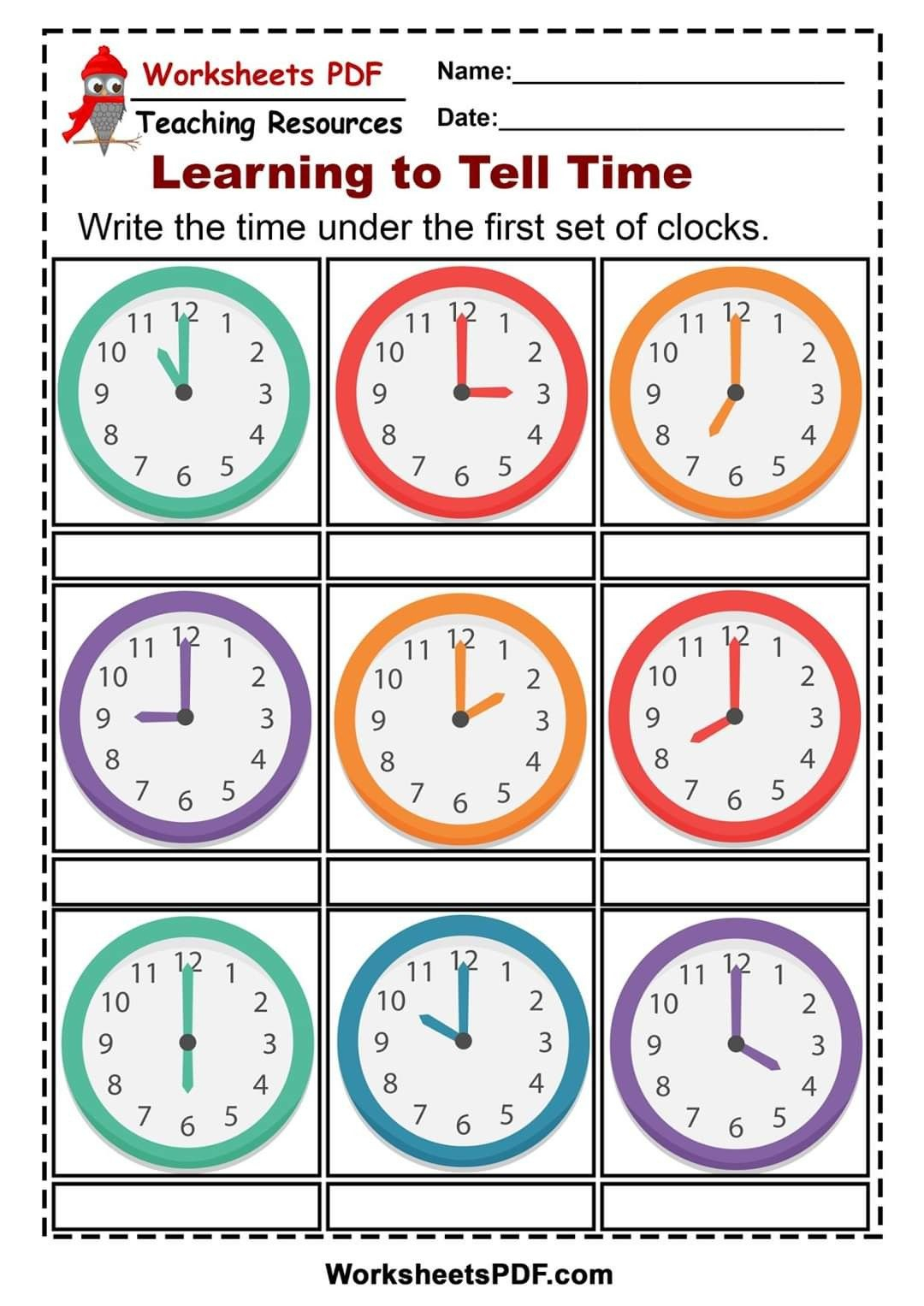 Telling Time Worksheets For Medication