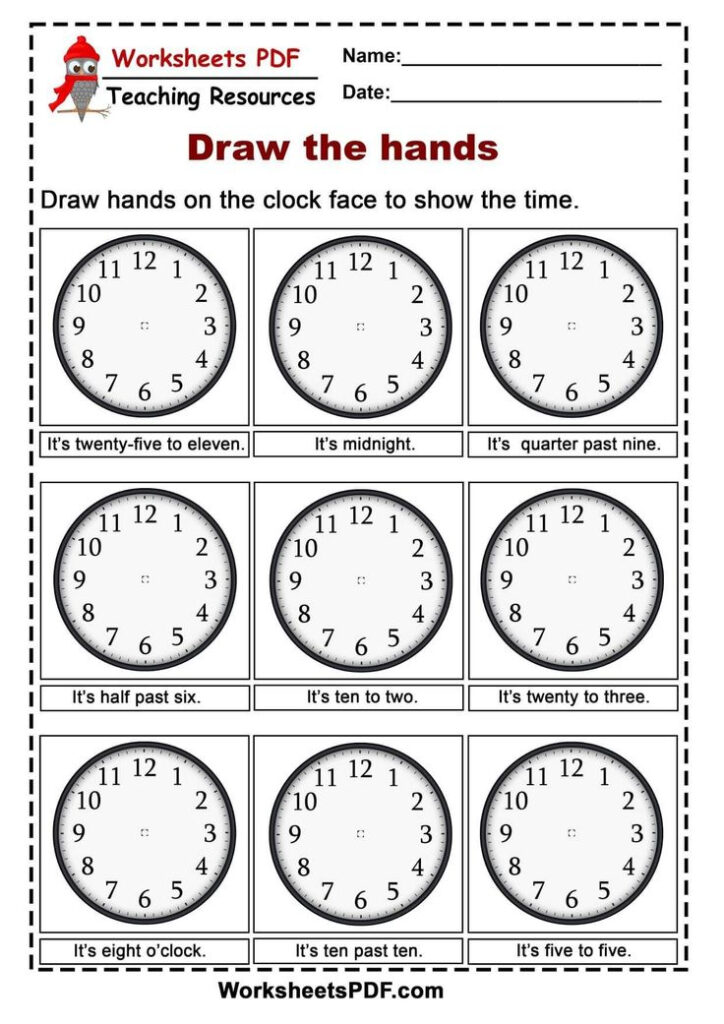 Pin By Jiab Atiya On Teaching English Worksheets Clock Worksheets 