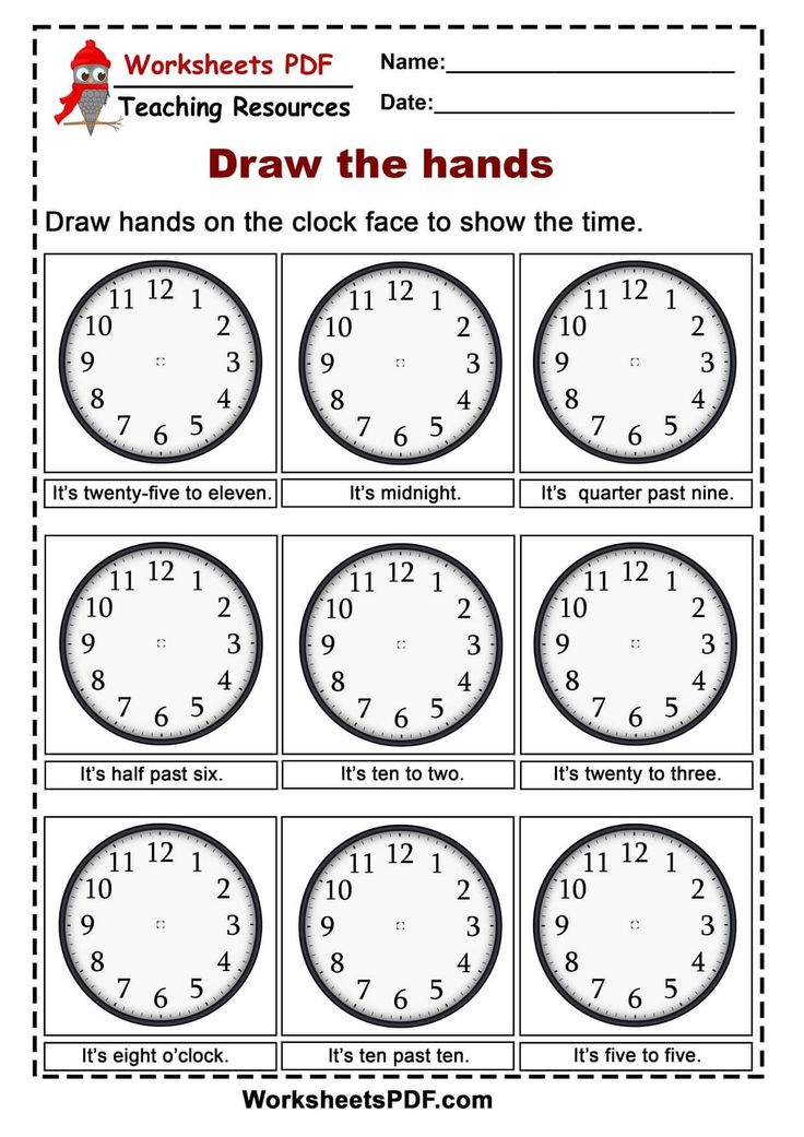 Pdf Telling Time Worksheets