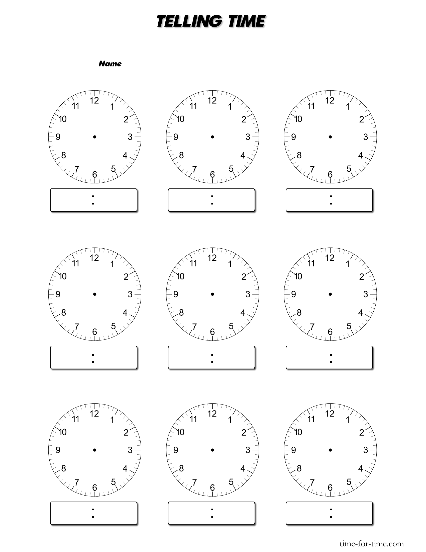 Clock Pdf Worksheet