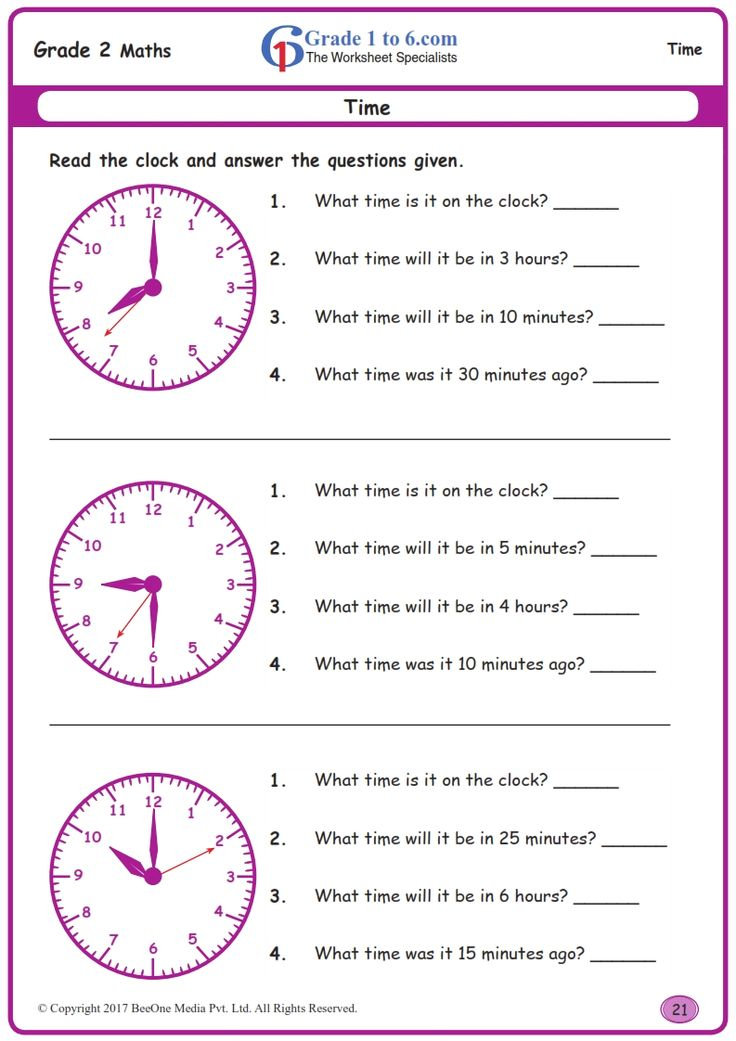 Telling Time Worksheets Word Problems