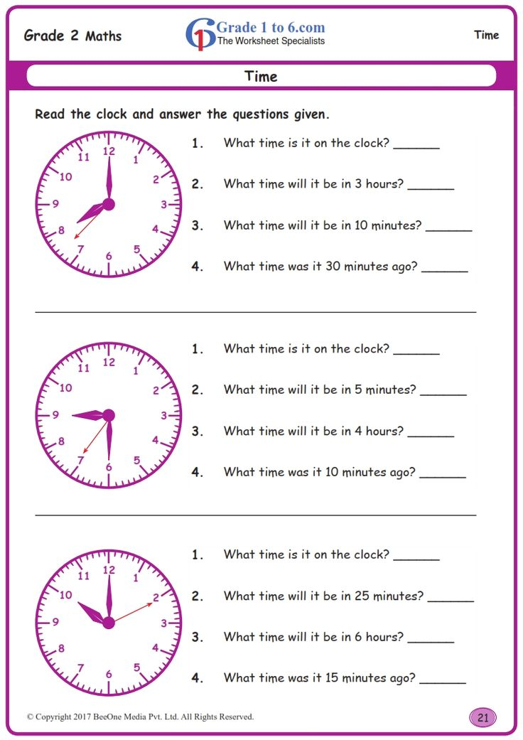 Year 2 Telling The Time