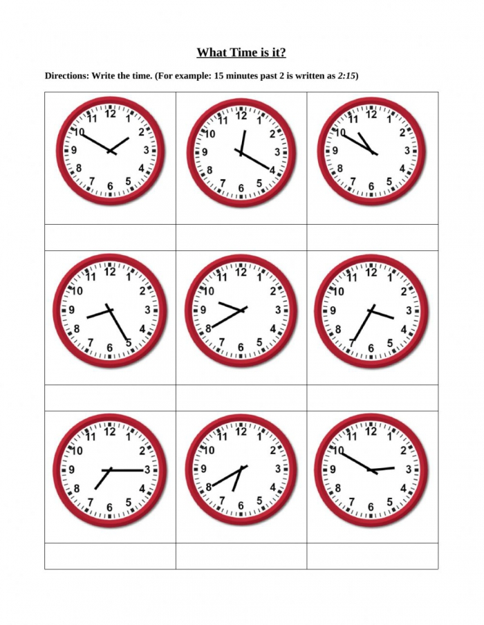 Telling The Time To 5 Minutes Differentiated Worksheets