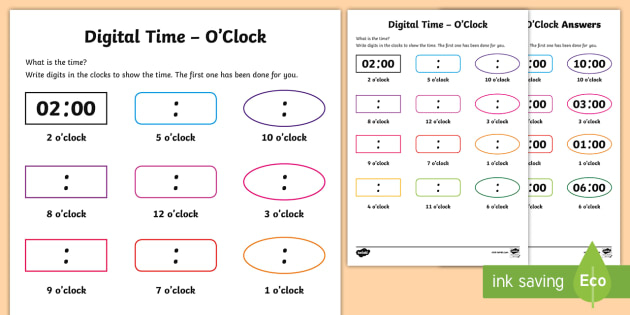 Telling The Time Ks1 Primary Resources Oclock Worksheet Telling Time 