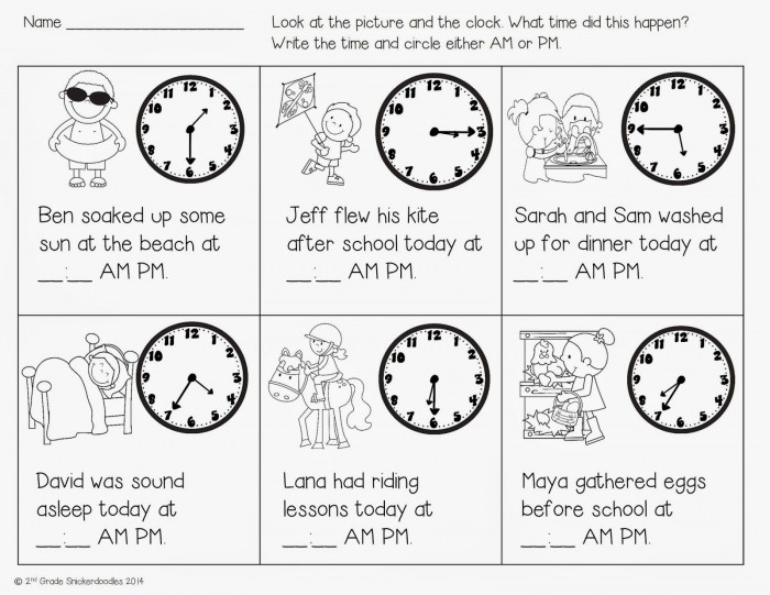 Telling Time A M Or P M Worksheets 99Worksheets