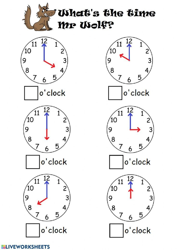 Free Telling Time Worksheets To The Hour