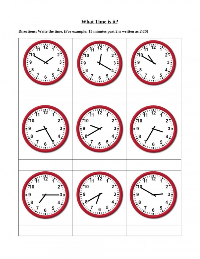 Telling The Time To 5 Minutes Year 3