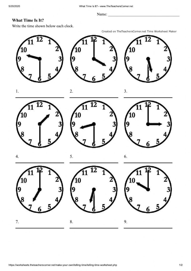 Telling Time Half Past The Hour Worksheets For 1st And 2nd 17 Best 