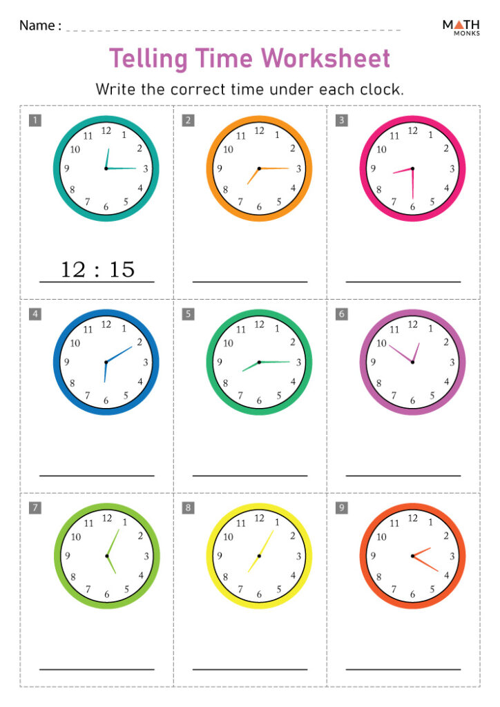 Telling Time To 5 Minutes Worksheets Telling Time Worksheets Grade 4 