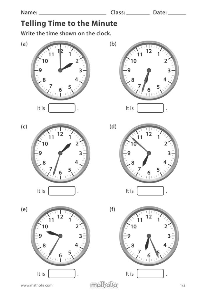 Telling Time To The Minute In 2020 Worksheets For Grade 3 Play To 