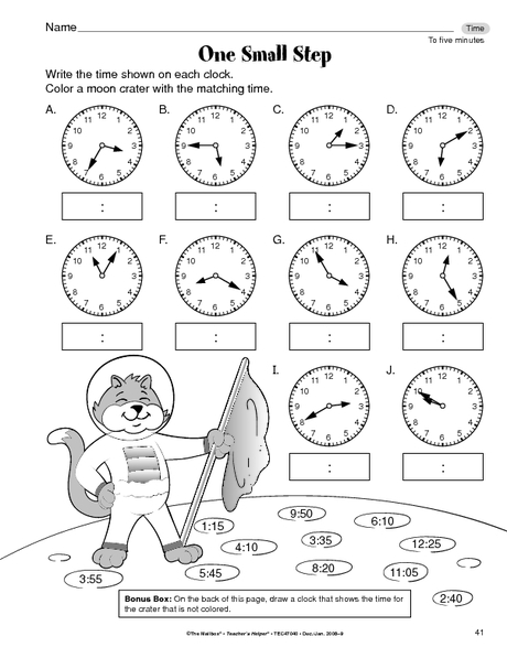 Telling Time To The Nearest Minute Worksheet Free Worksheets Samples