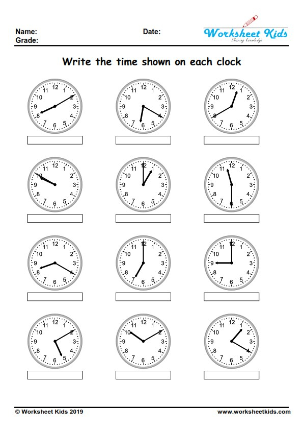 Telling Time Worksheet Free Printable Digital Pdf Browse Printable 