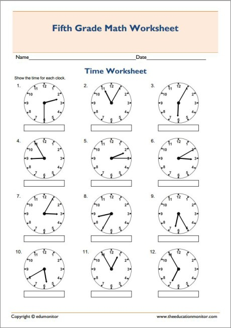 Telling Time Worksheet Kindergarten