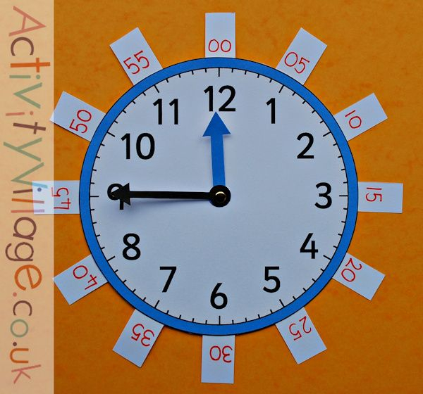 The Teaching Clock From Activity Village With Tags For The 5 Minute 