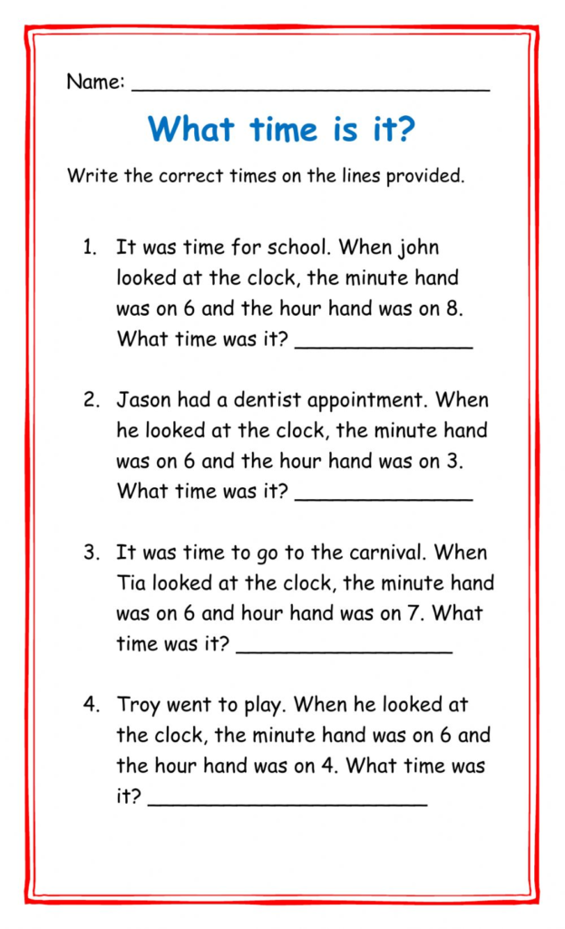 Time Word Worksheets Google Search Time Word Problems Word Problem 