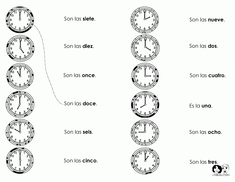 Time Worksheet NEW 550 TELLING TIME WORKSHEETS IN SPANISH FREE