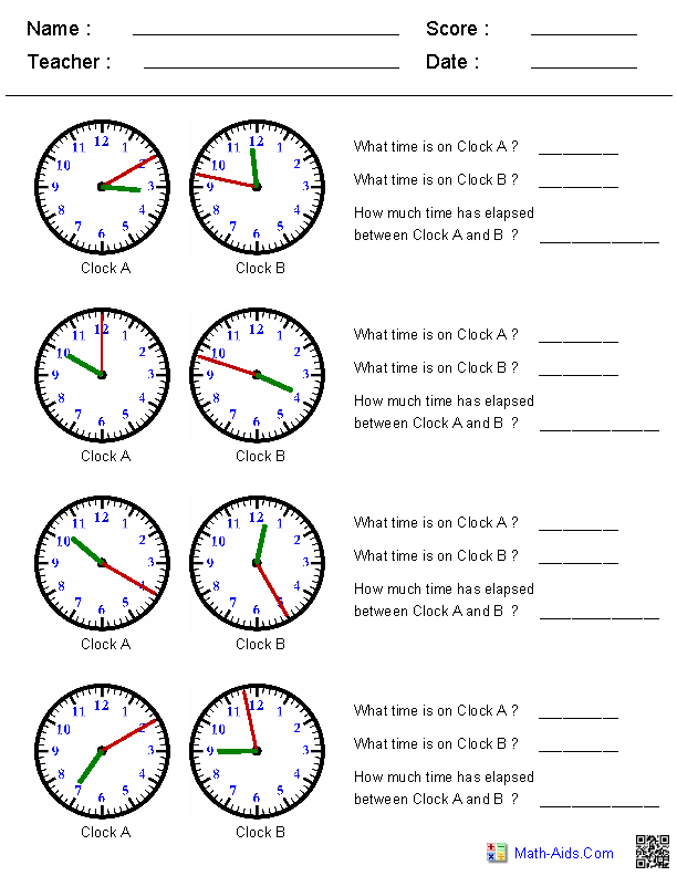 Time Worksheets Time Worksheets For Learning To Tell Time