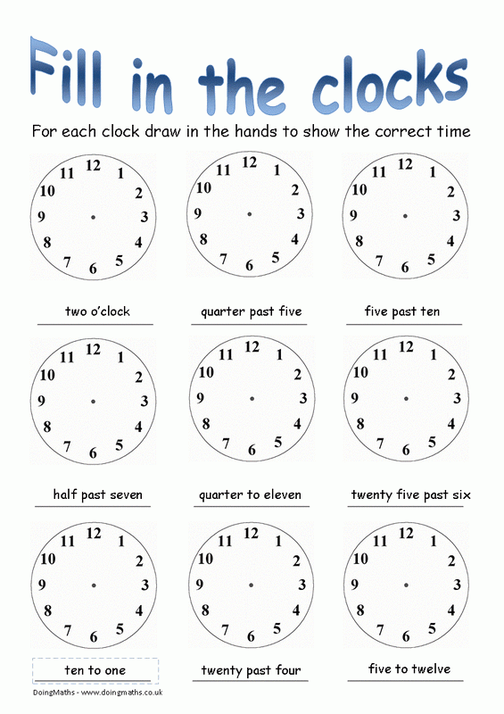 Ks2 Maths Time Worksheets