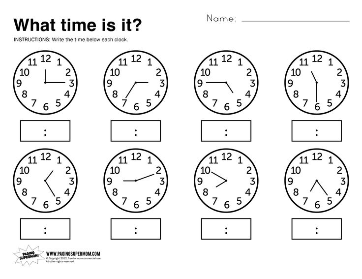 What Time Is It Printable Worksheet Time Worksheets Telling Time 