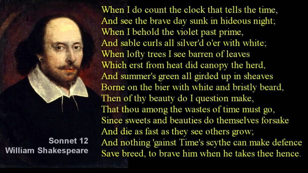 When I Do Count The Clock That Tells The Time Sonnet 12 William 