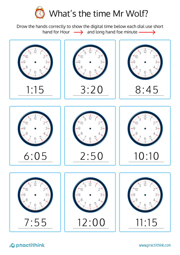 Worksheet Tell The Time Writing The Time analog Clocks 