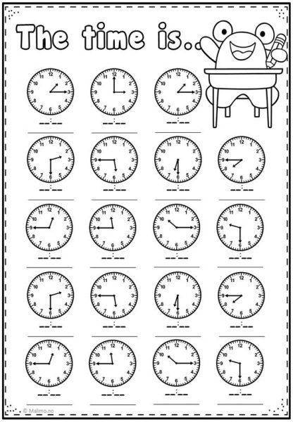 Write The Time Worksheet School In 2022 Time Worksheets Telling 